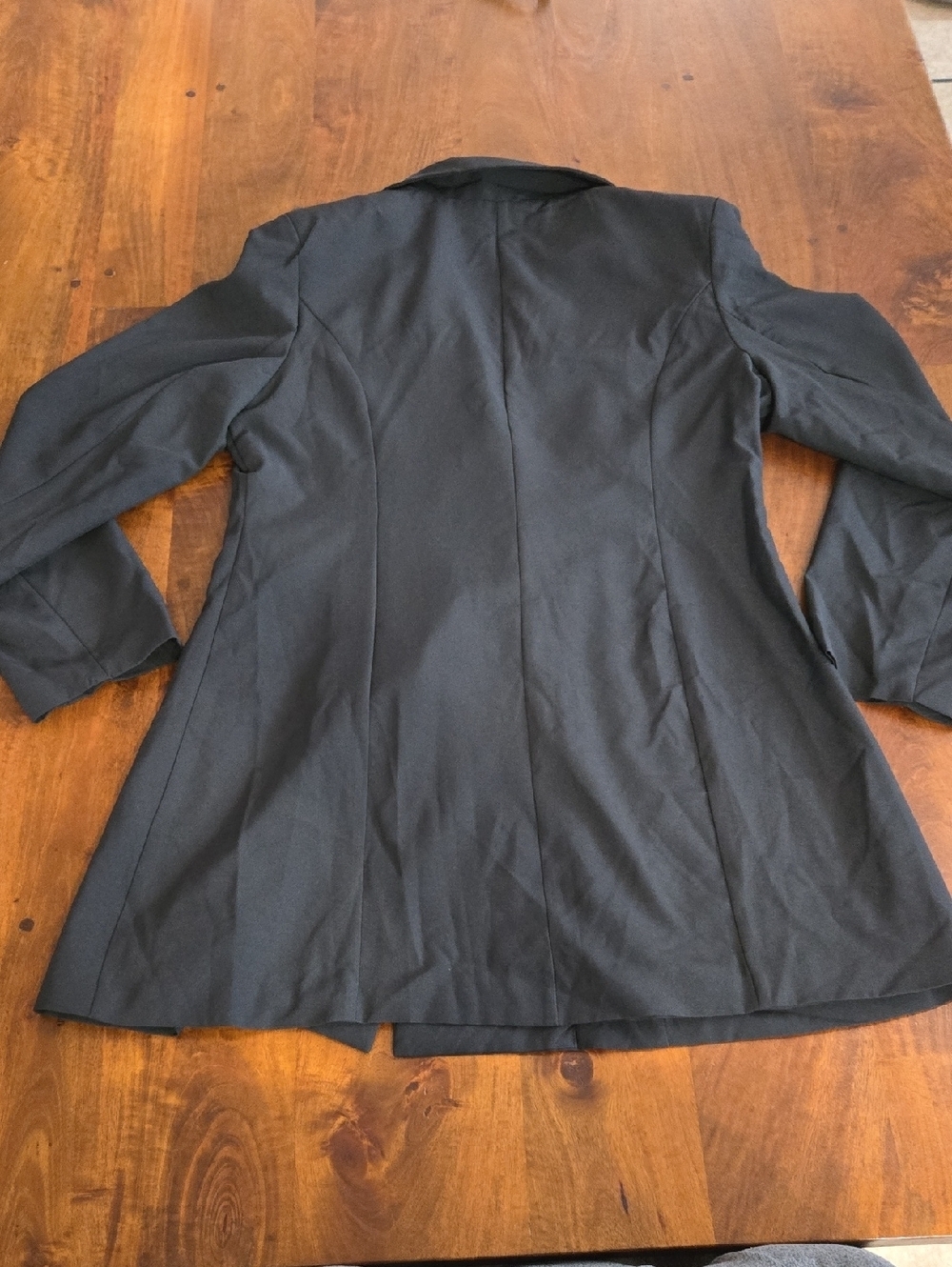 Double-Breasted Black Women's Blazer Coat Size Large - Picture 2 of 6